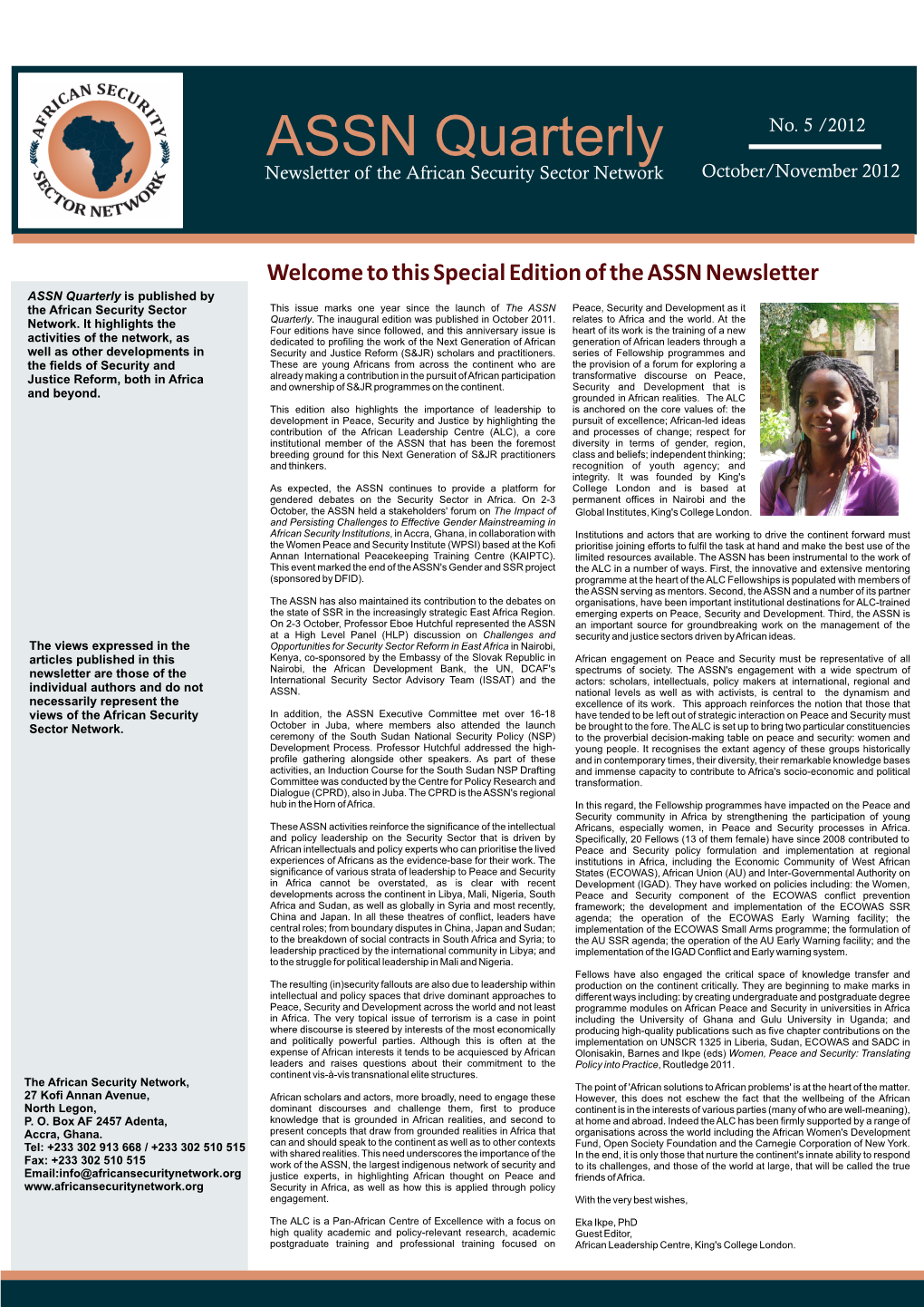 ASSN Newsletter No 5 October 2012