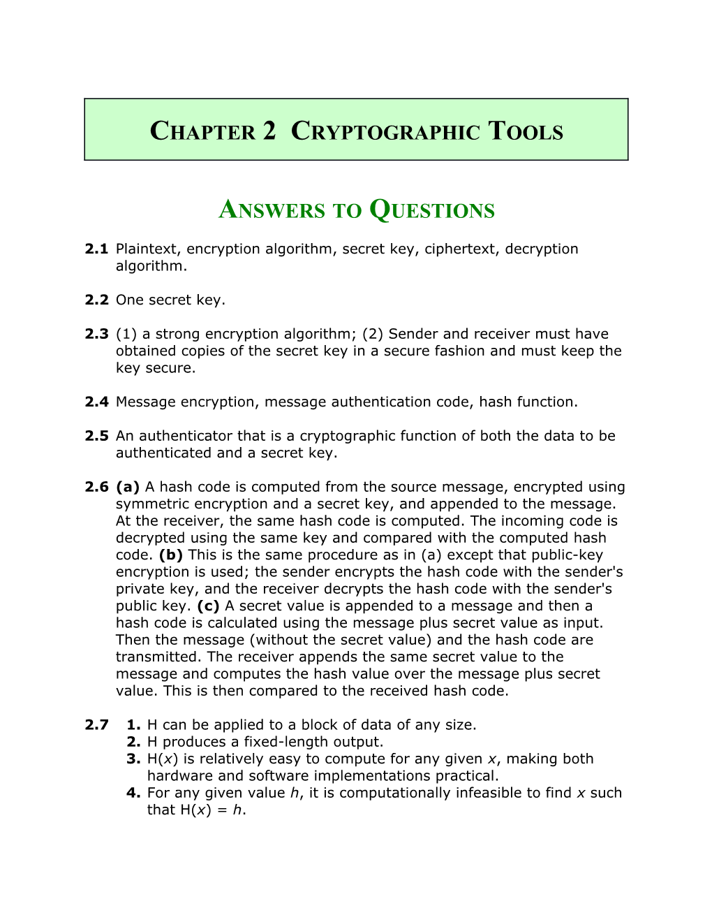 Chapter 2 Cryptographic Tools