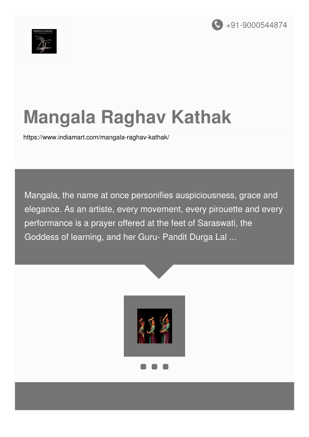 Mangala Raghav Kathak