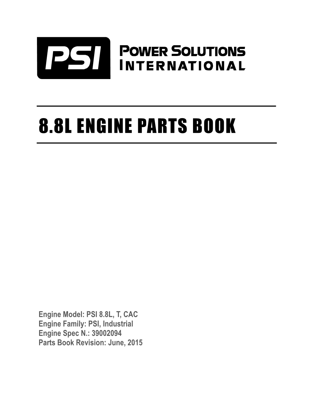 8.8L Engine Parts Book