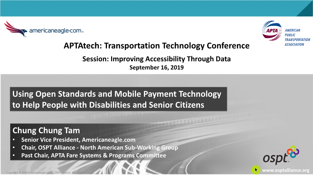 Using Open Standards and Mobile Payment Technology to Help People with Disabilities and Senior Citizens