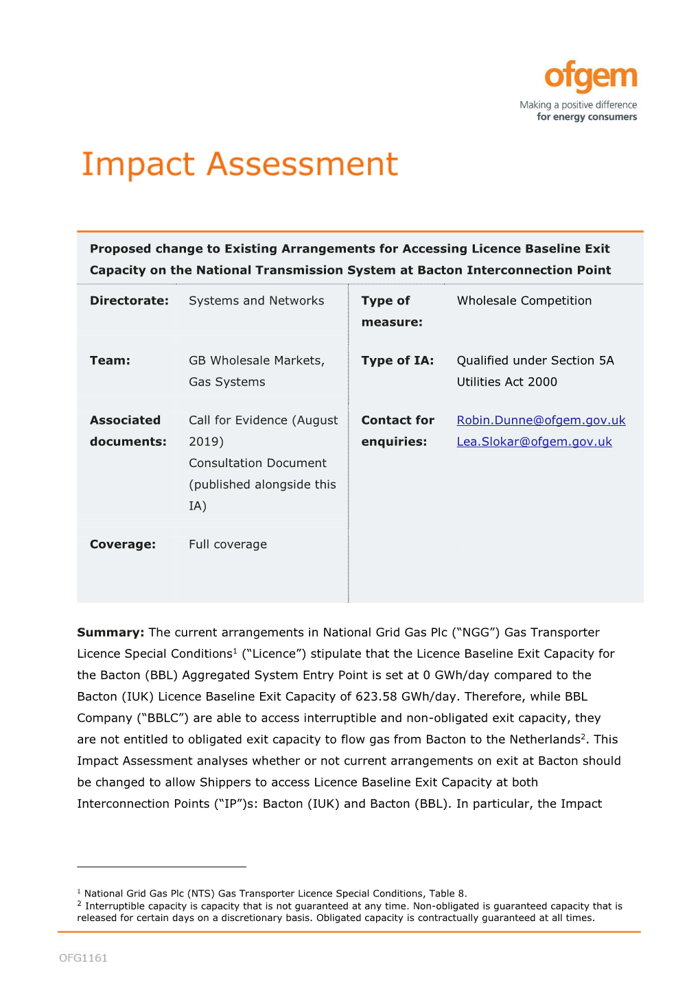 Impact Assessment