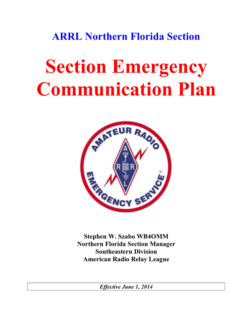 Section Emergency Communication Plan