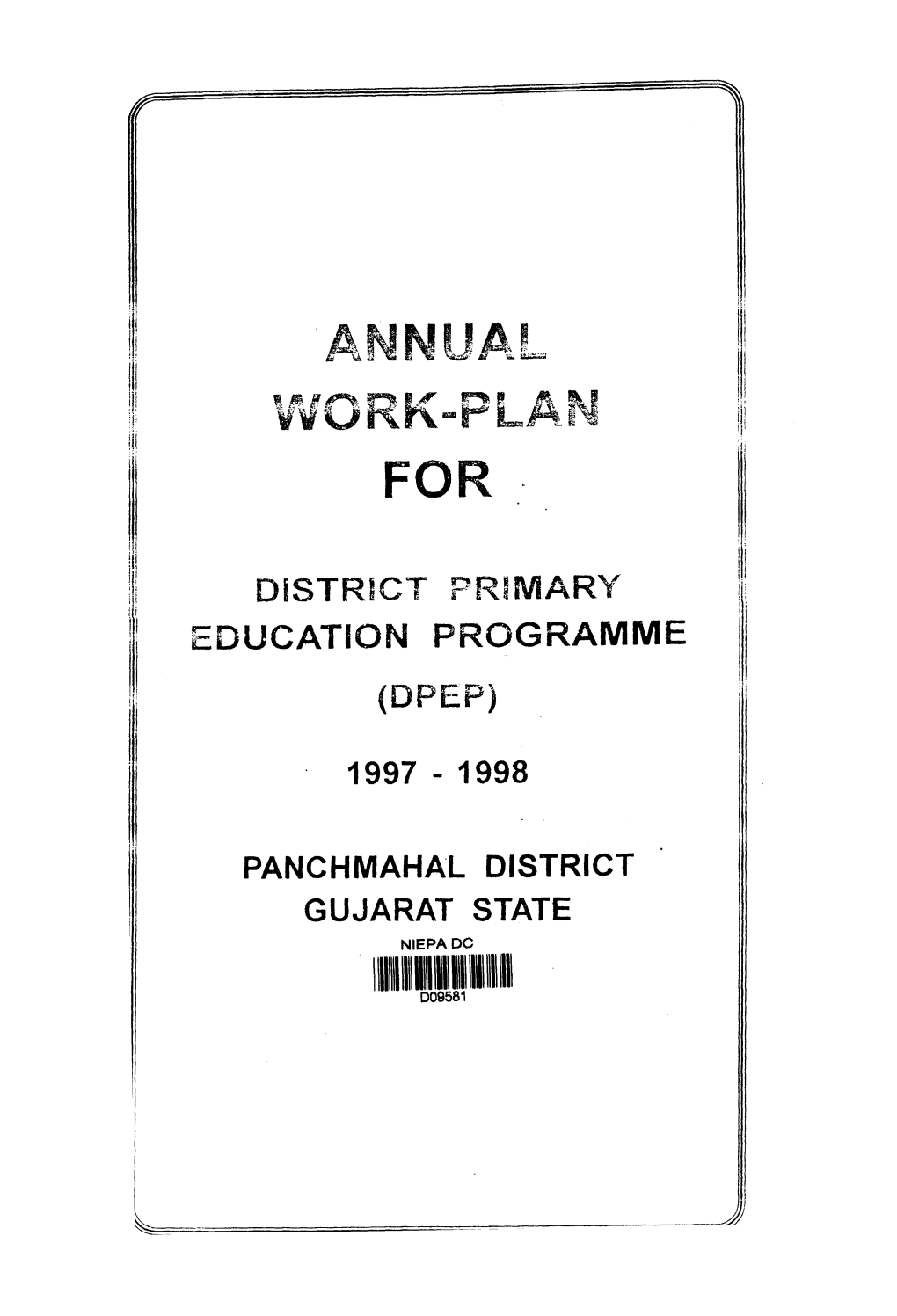 1998 Panchmahal District Gujarat State
