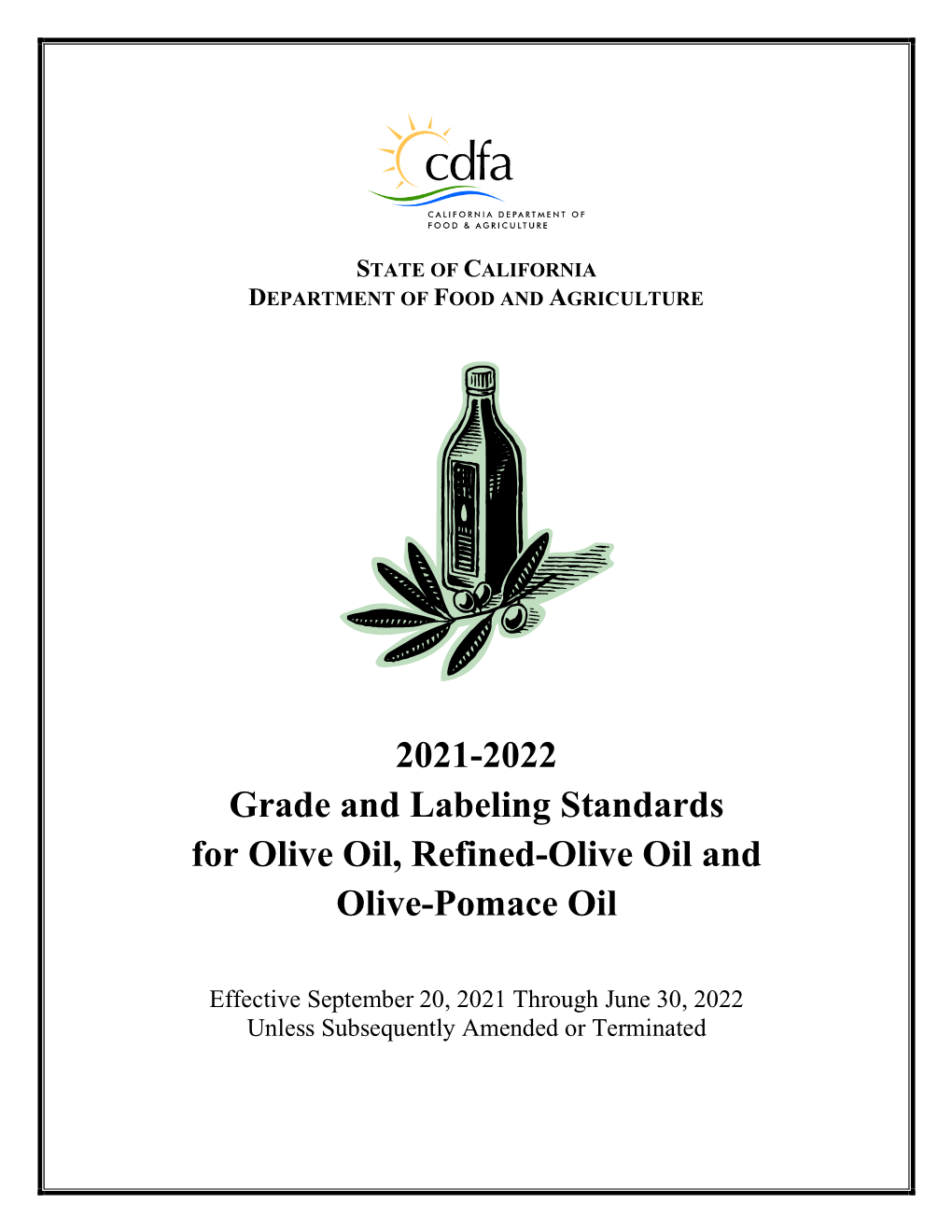 California Olive Oil Standards