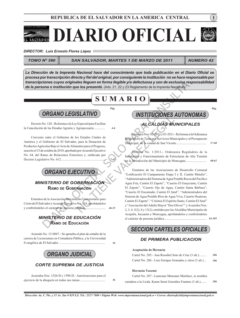 Diario Ofi Cial Sumario