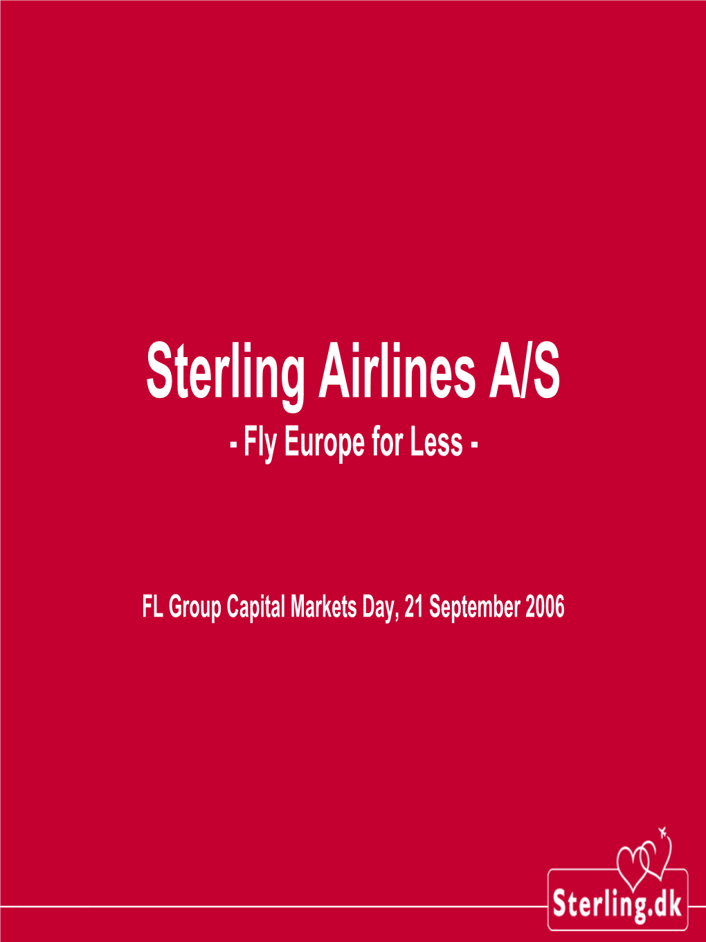 Sterling Airlines A/S Fly Europe for Less