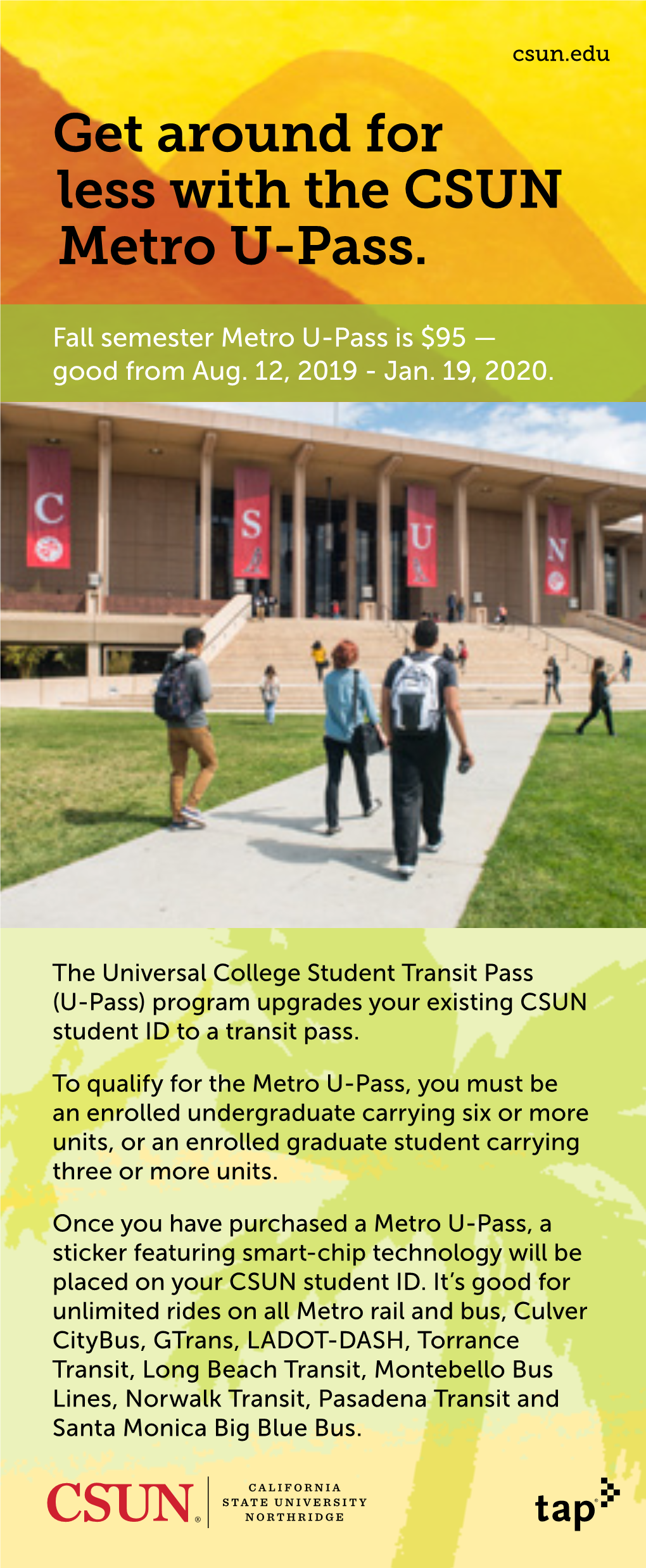 Get Around for Less with the CSUN Metro U-Pass