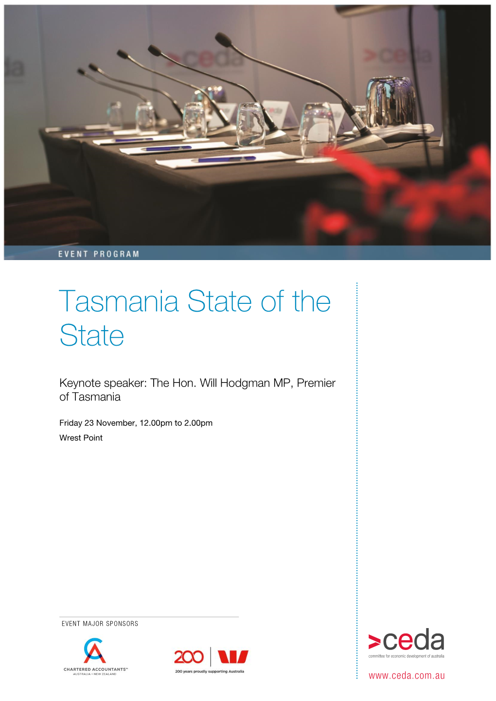 Tasmania State of the State