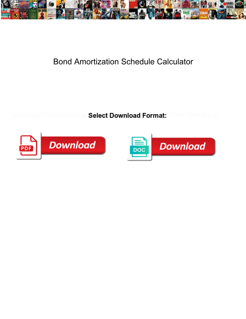 Bond Amortization Schedule Calculator
