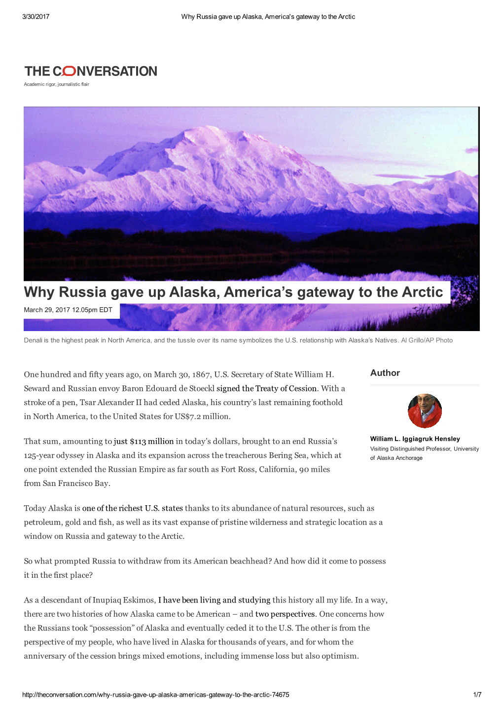 Why Russia Gave up Alaska, America's Gateway to the Arctic