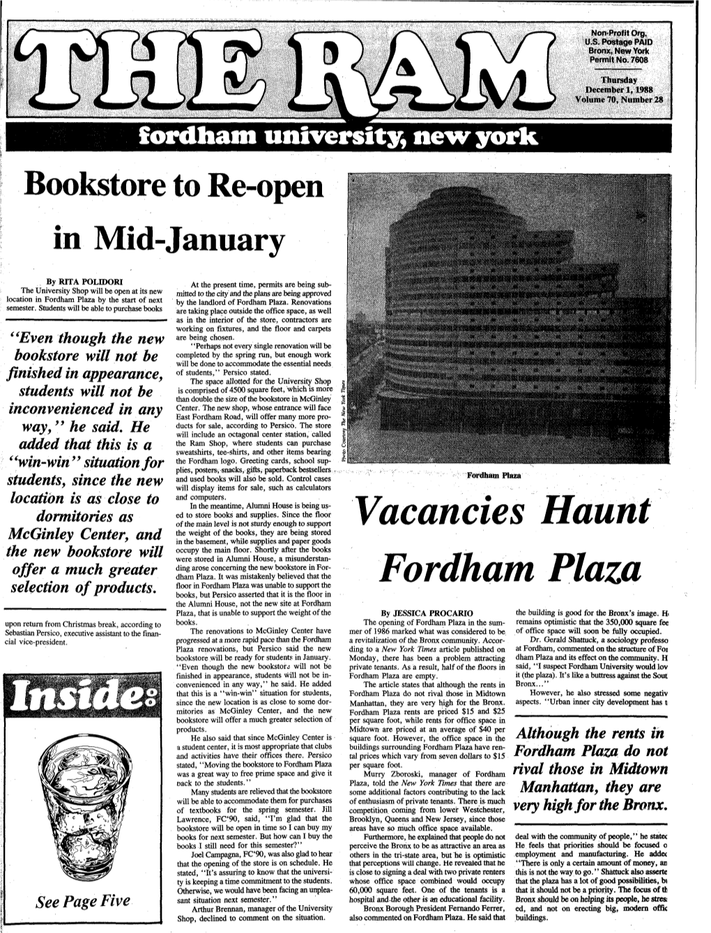 Vacancies Haunt Fordham Plaza