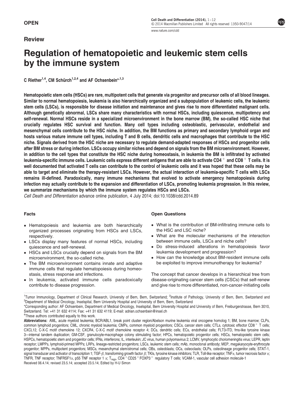 Regulation of Hematopoietic and Leukemic Stem Cells by the Immune System