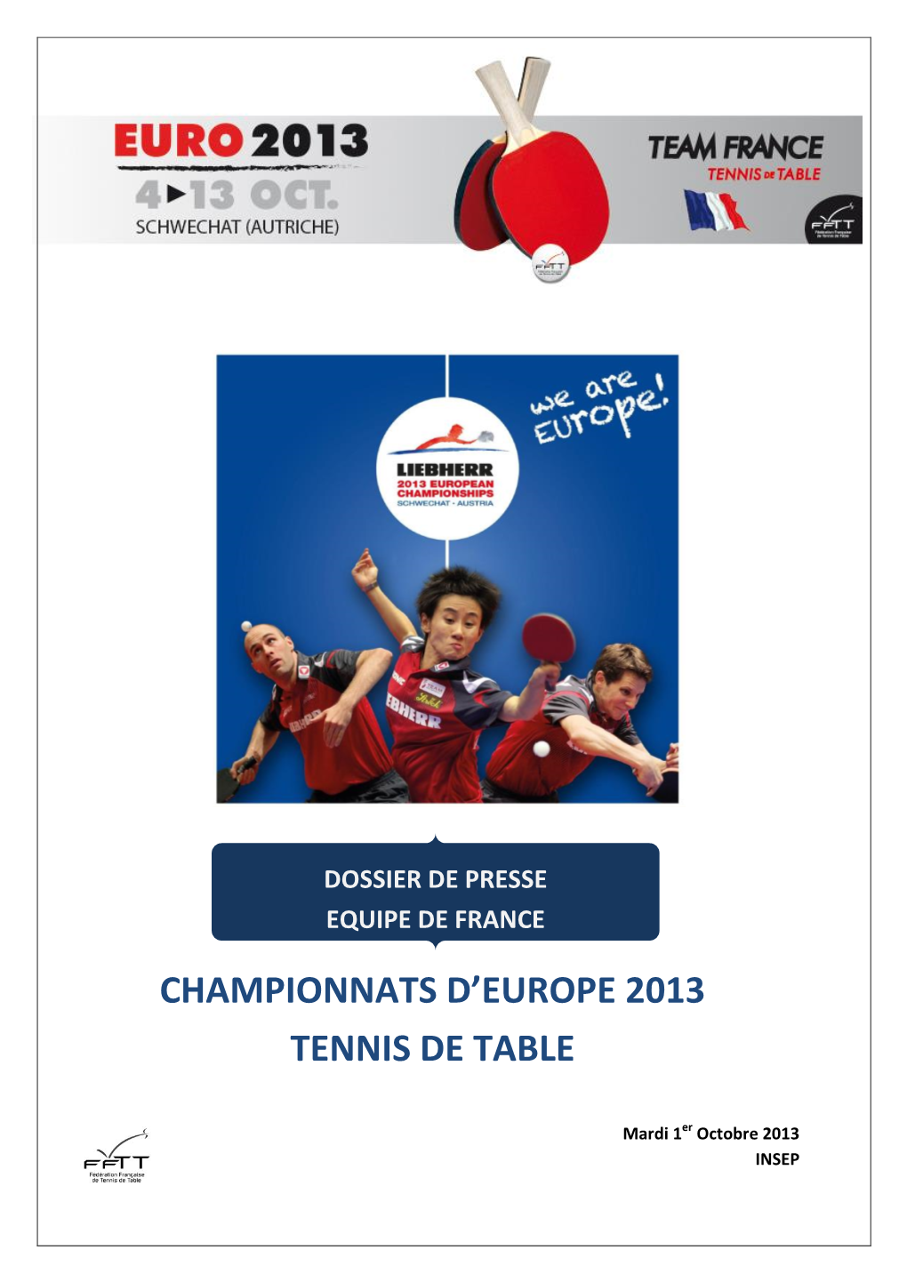 Championnats D'europe 2013 Tennis De Table