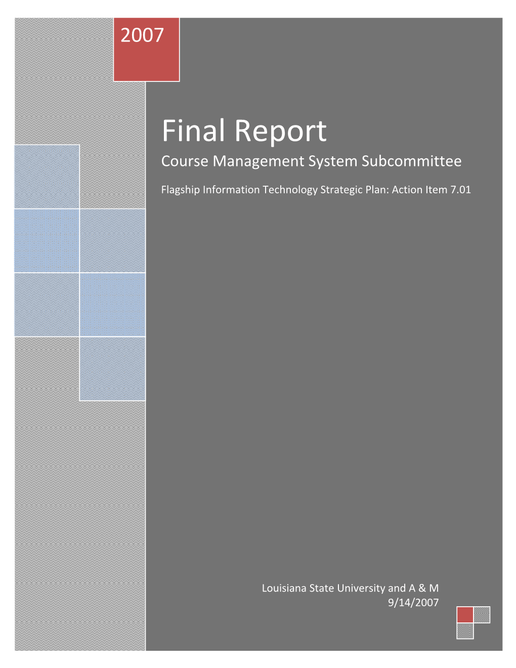 Final Report Course Management System Subcommittee