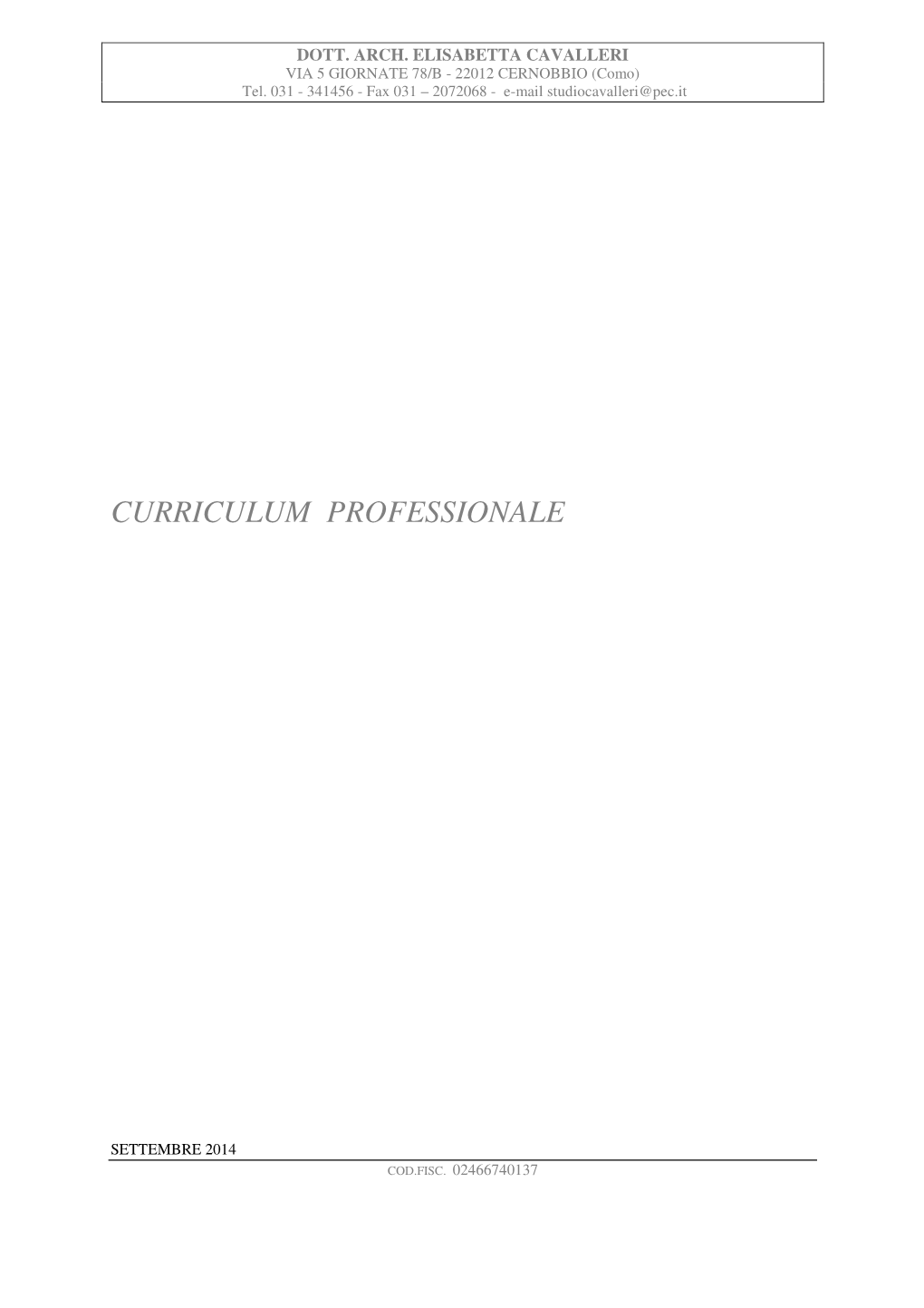 Curriculum Vitae