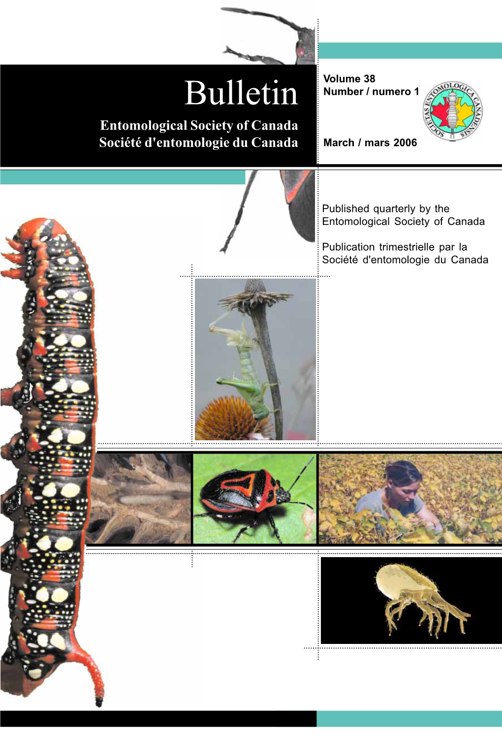 Bulletin Number / Numero 1 Entomological Society of Canada Société D'entomologie Du Canada March / Mars 2006