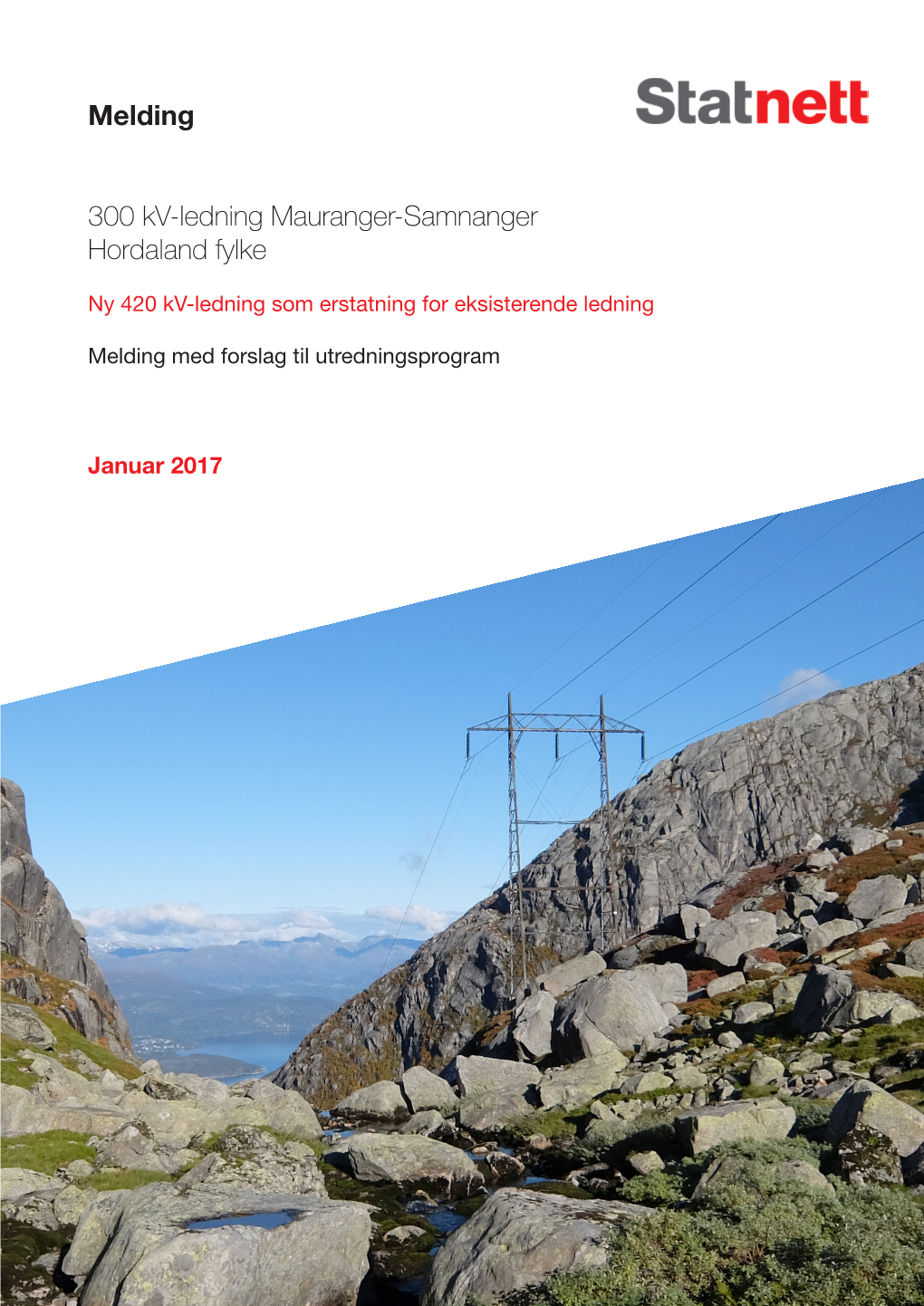 Melding 300 Kv-Ledning Mauranger-Samnanger Hordaland