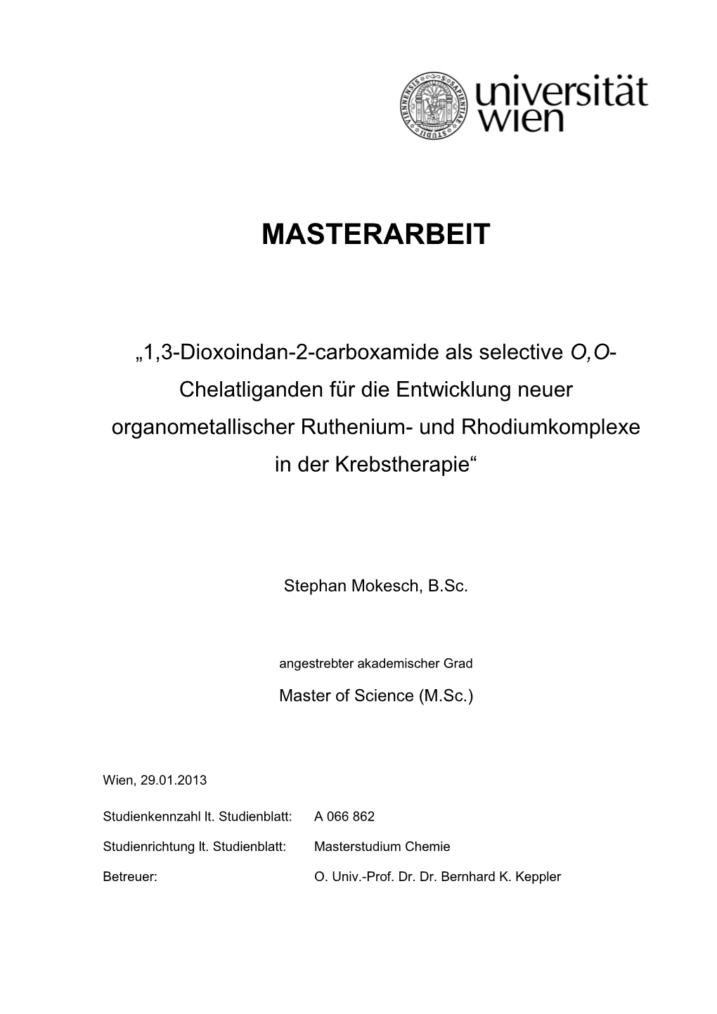 Masterarbeit