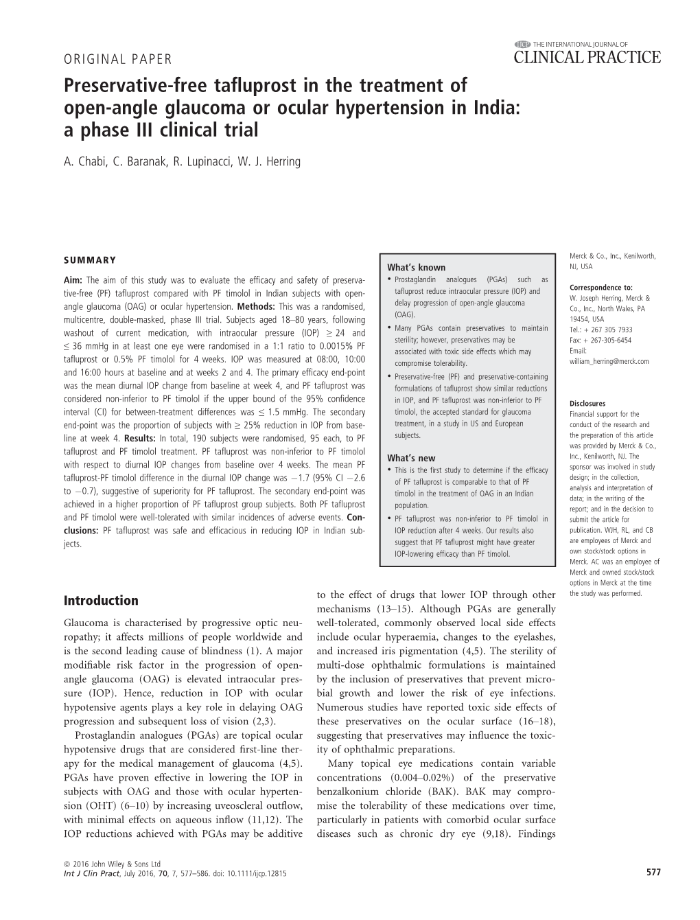 Preservative-Free Tafluprost in the Treatment of Open-Angle Glaucoma