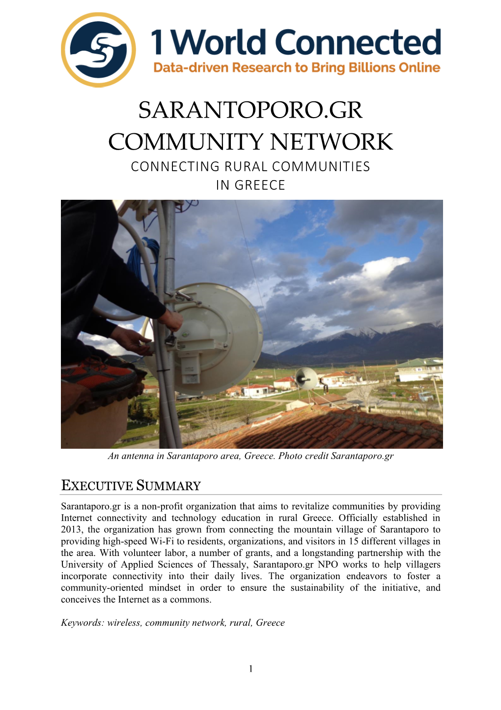 Sarantoporo.Gr Community Network Connecting Rural Communities in Greece