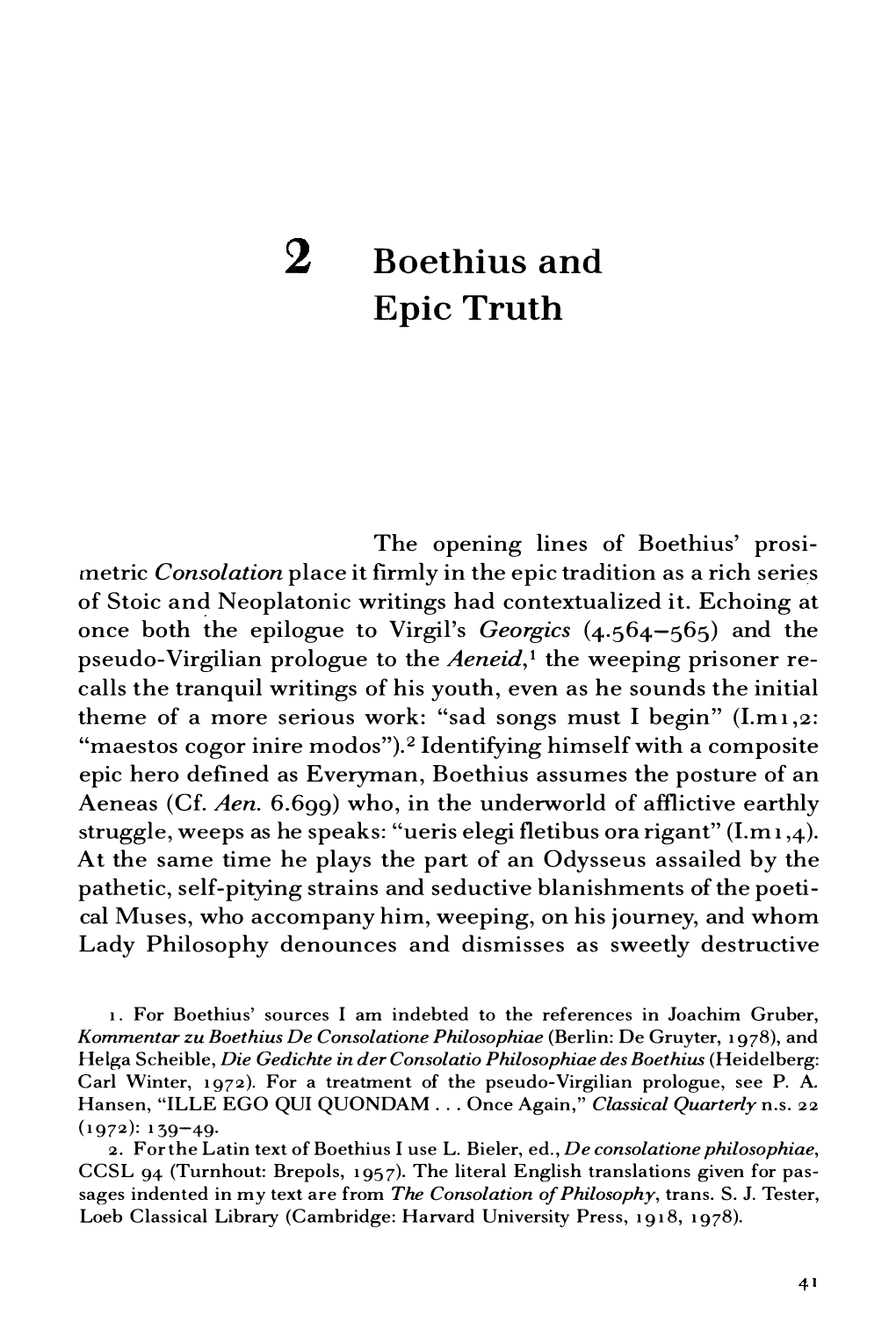 Boethius and Epic Truth