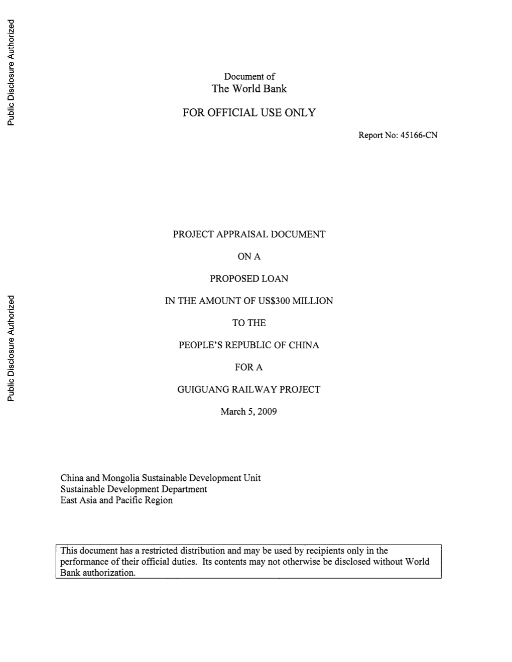 World Bank Document