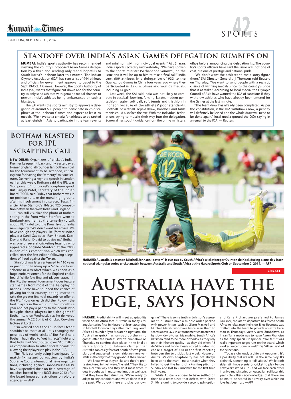 Australia Have the Edge, Says Johnson