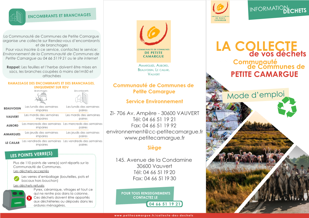 Calendrier De Collecte Petite Camargue Version