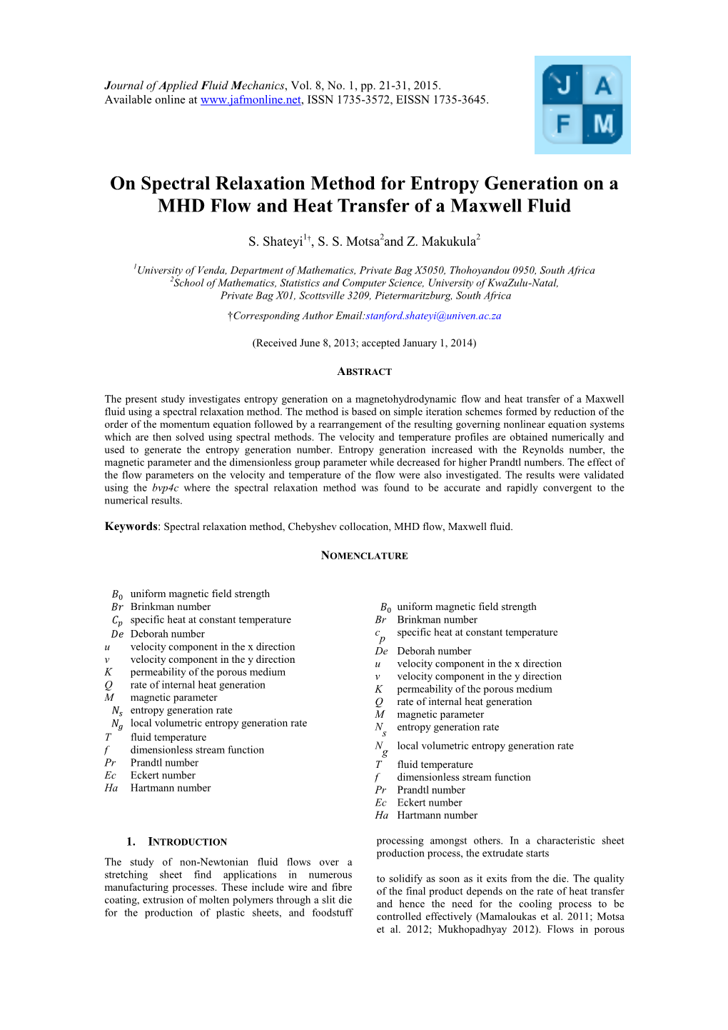 On Spectral Relaxation Method for Entropy Generation on a MHD Flow and Heat Transfer of a Maxwell Fluid