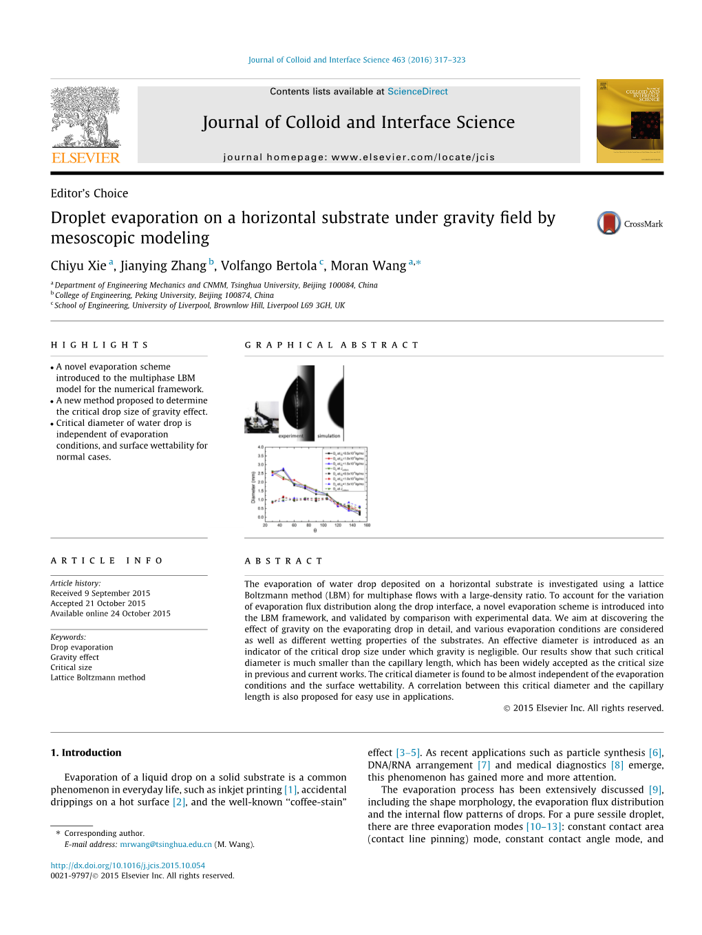 Droplet Evaporation on a Horizontal Substrate Under Gravity Field by Mesoscopic Modeling