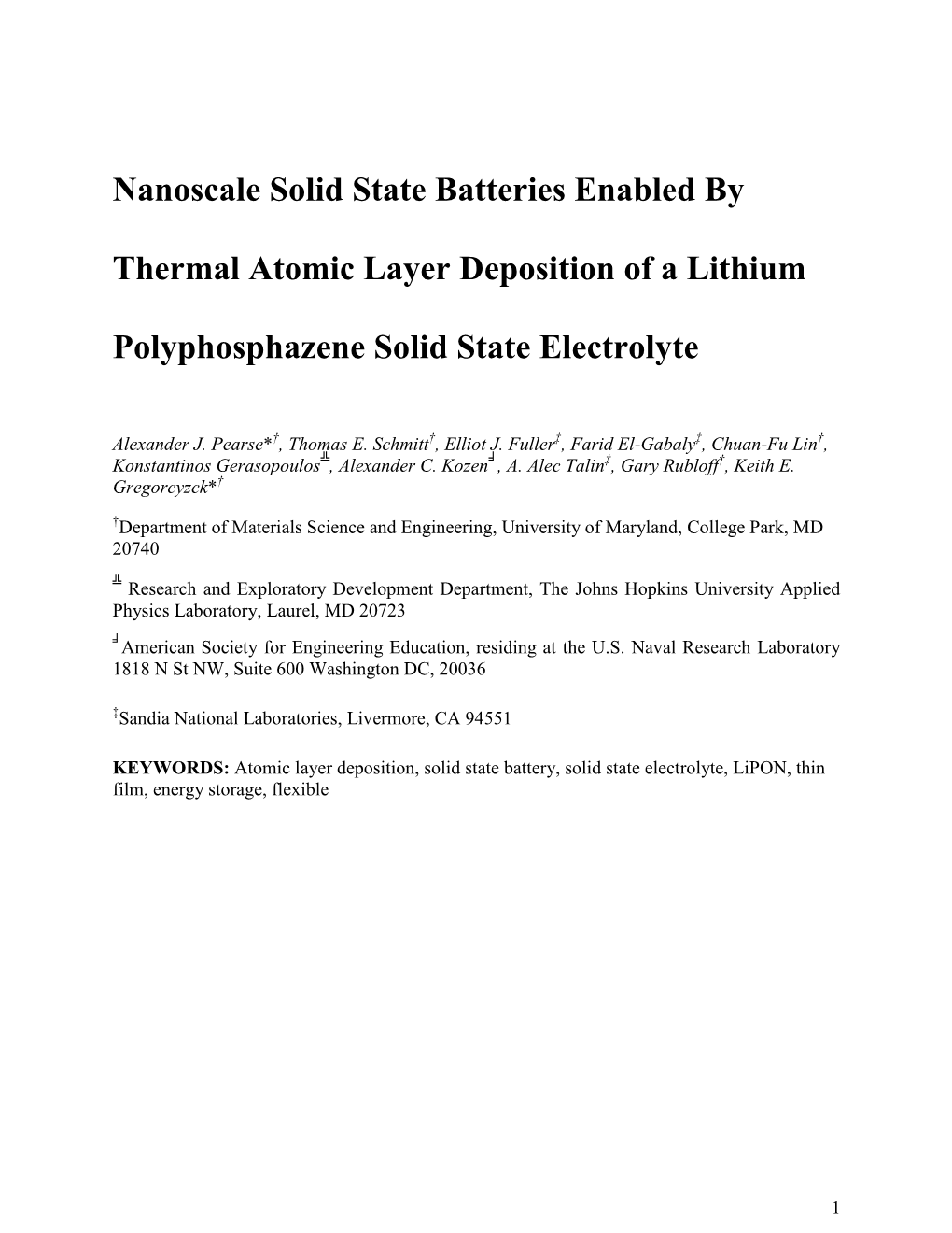 Nanoscale Solid State Batteries Enabled by Thermal Atomic Layer