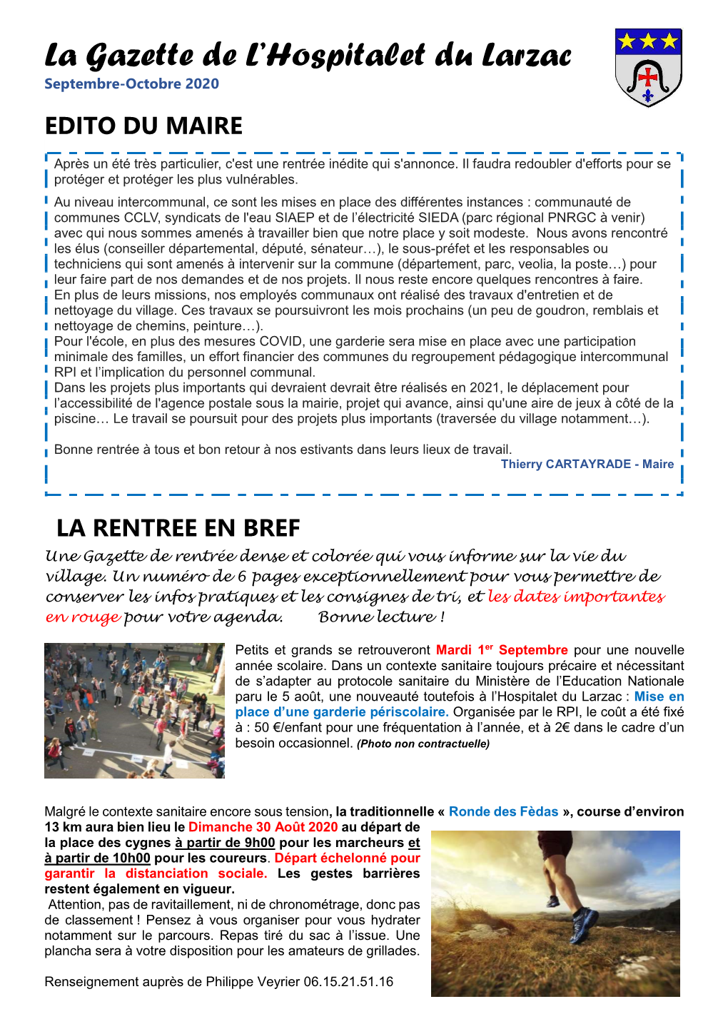 La Gazette De L'hospitalet Du Larzac