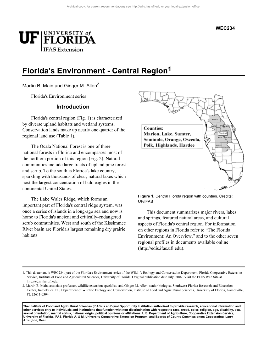 Florida's Environment - Central Region1