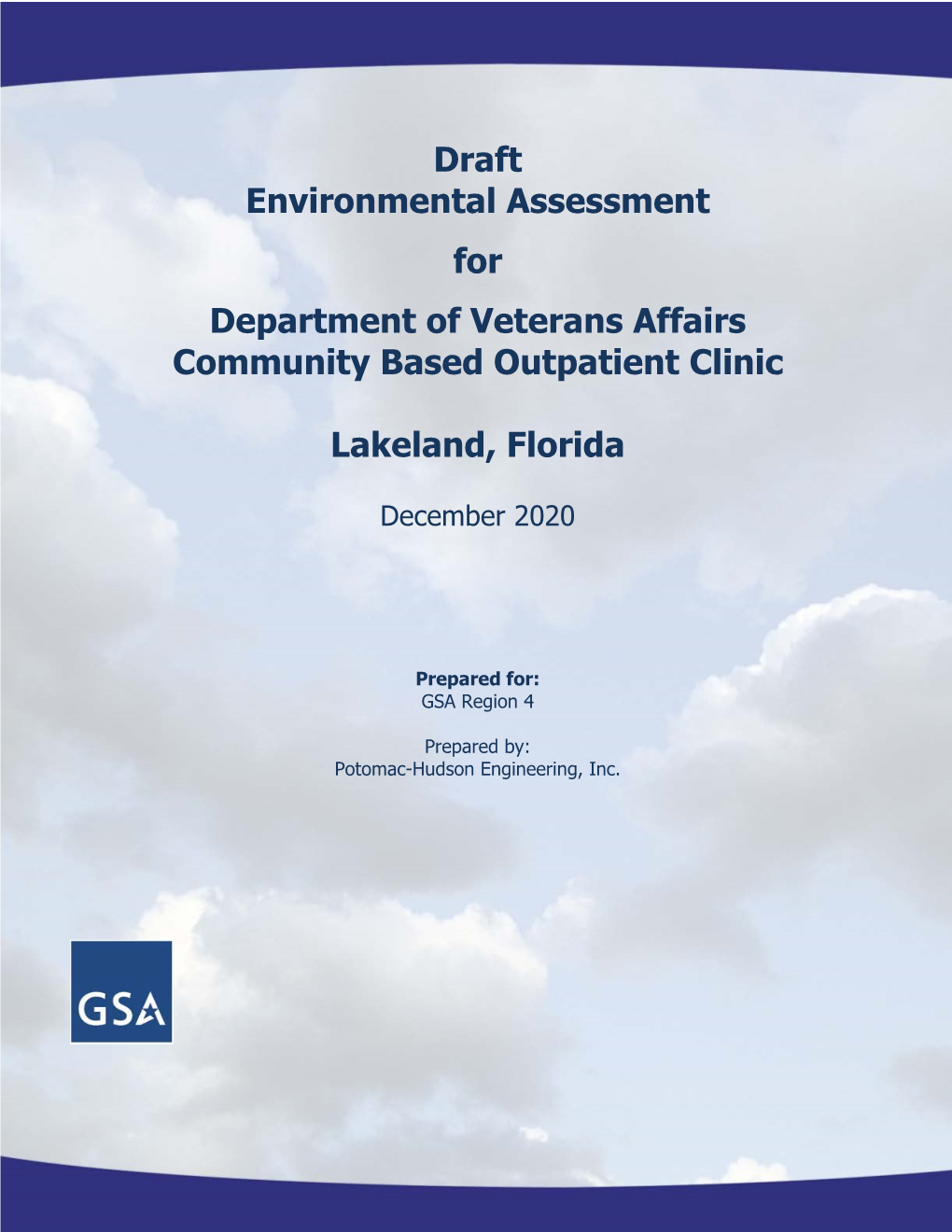 Draft Environmental Assessment for Department of Veterans Affairs Community Based Outpatient Clinic