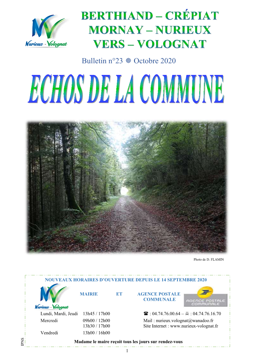 Bulletin N°23 Octobre 2020