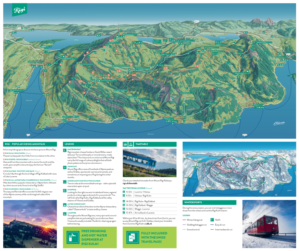 Free Drinking and Hot Water Dispenser at Rigi Kulm ! Fully Included with the Swiss Travel Pass!