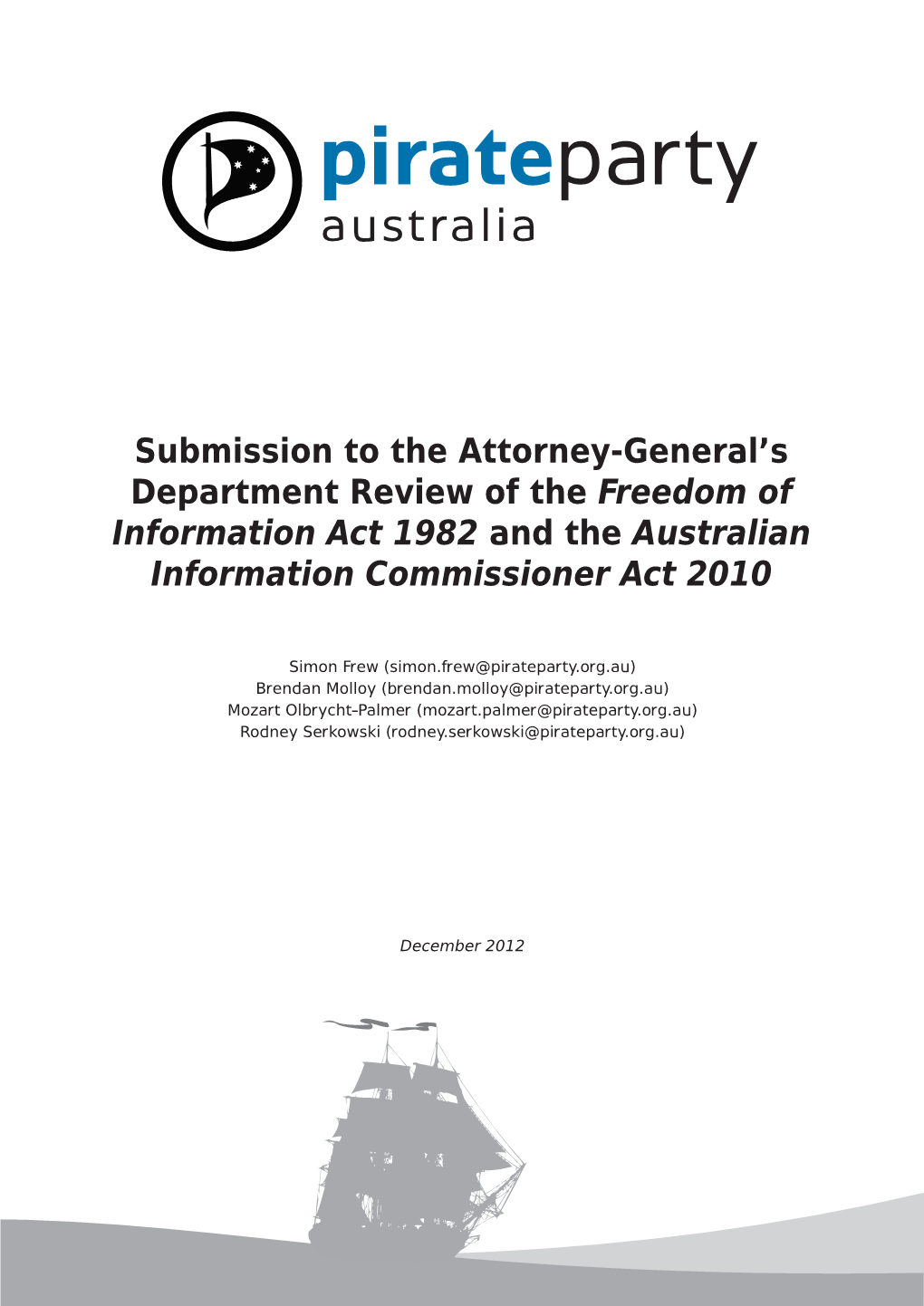 Submission to the Attorney-General's Department