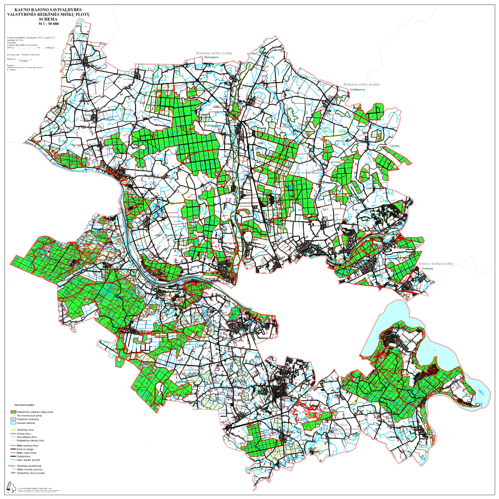 Kauno Rajono Savivaldybės Valstybinės Reikšmės Miškų Plotų Schema