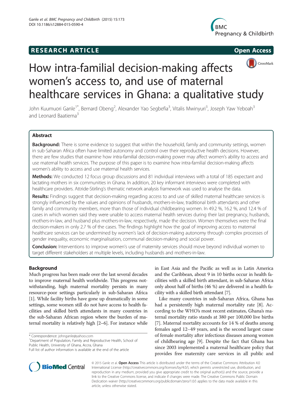 How Intra-Familial Decision-Making