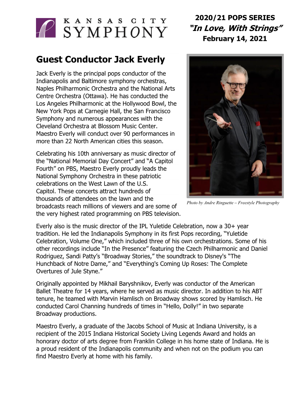Bio of Guest Conductor Jack Everly