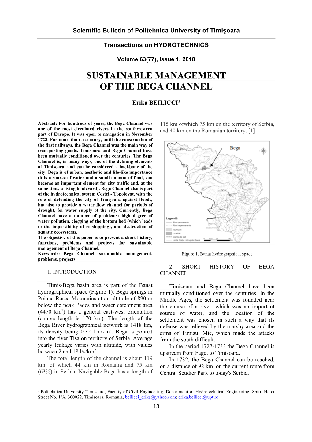 Sustainable Management of the Bega Channel