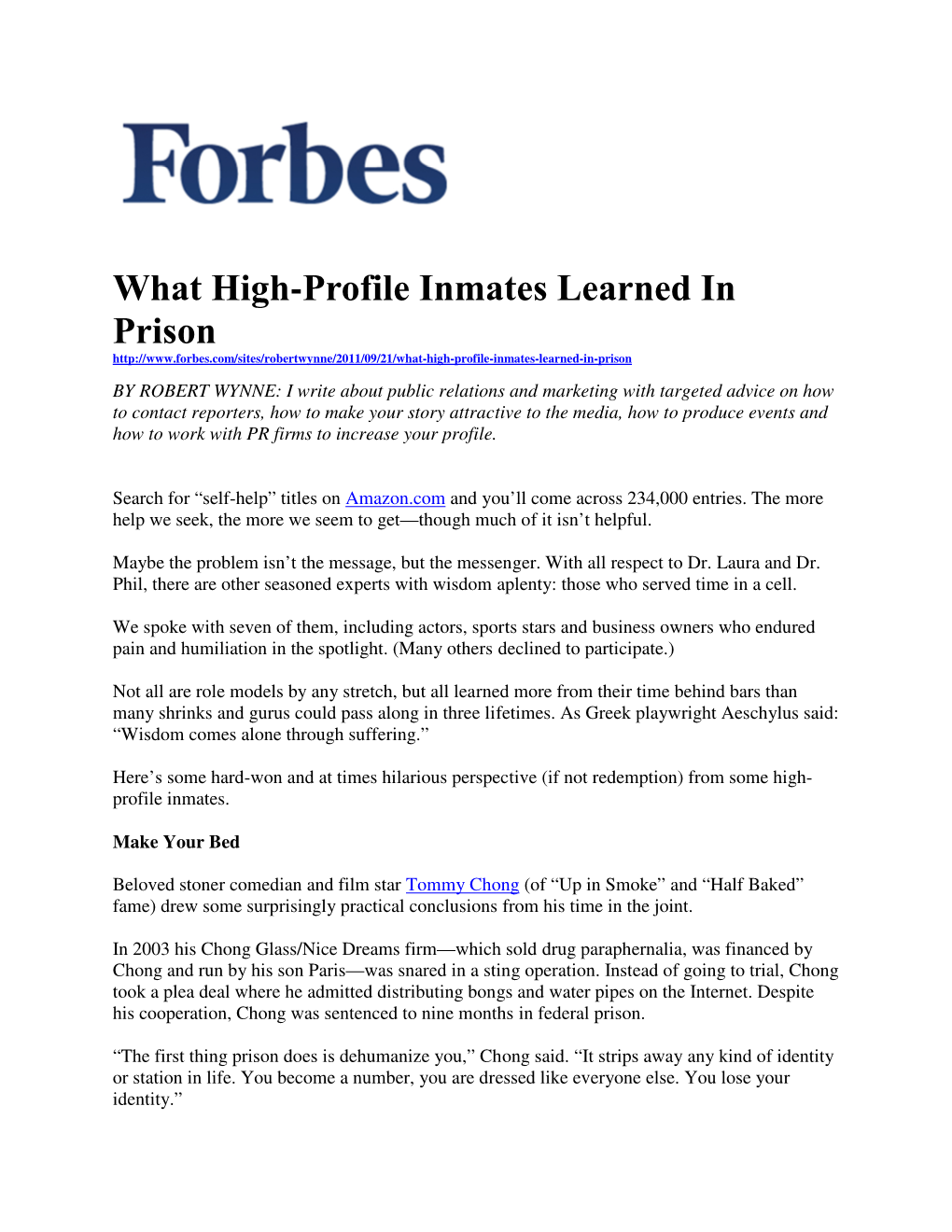 Forbes What High Profile Inmates Learned in Prison