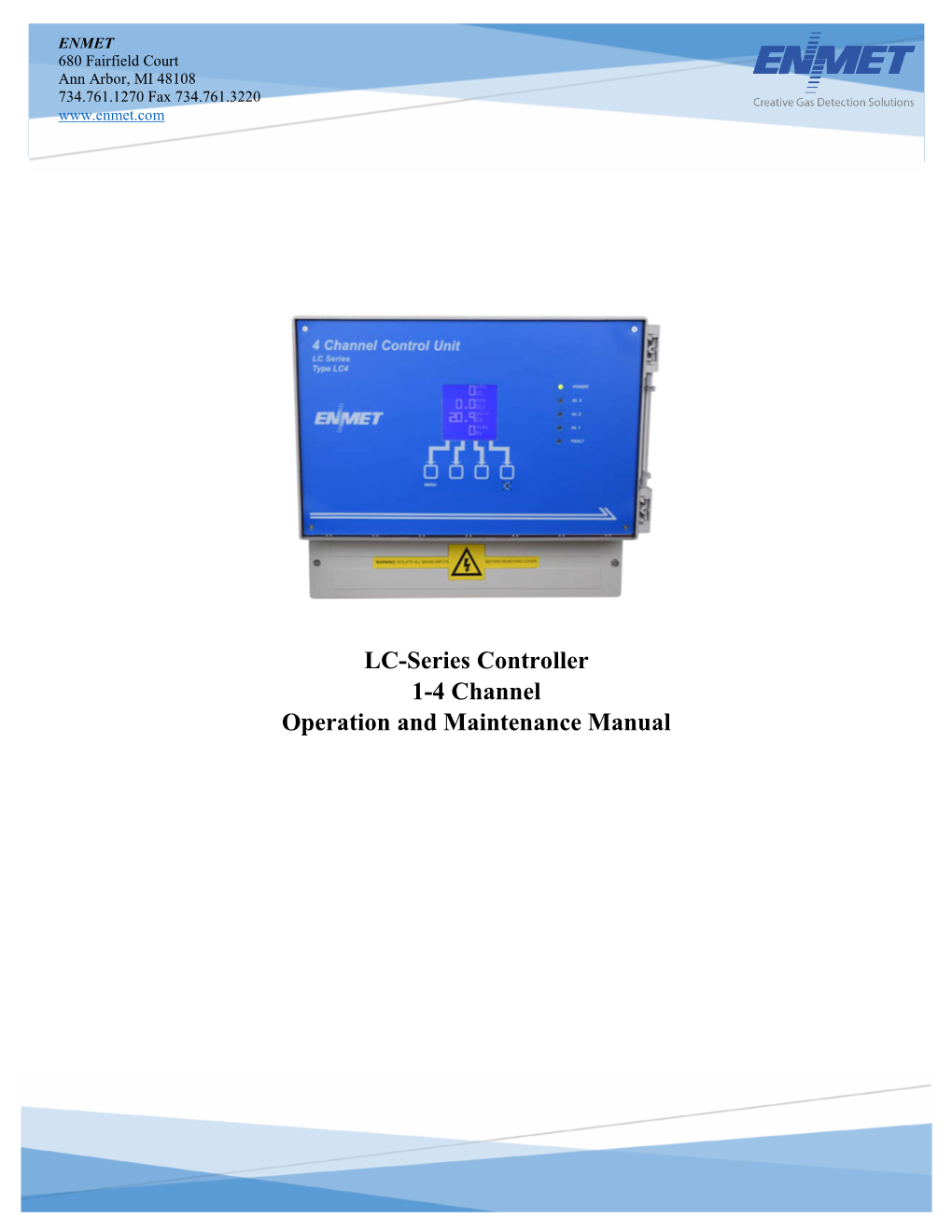 LC-Series Controller 1-4 Channel Operation and Maintenance Manual