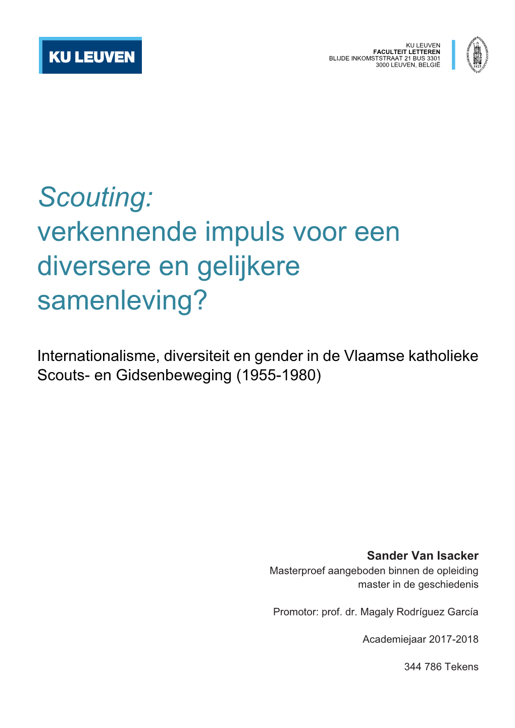 Scouting: Verkennende Impuls Voor Een Diversere En Gelijkere Samenleving?