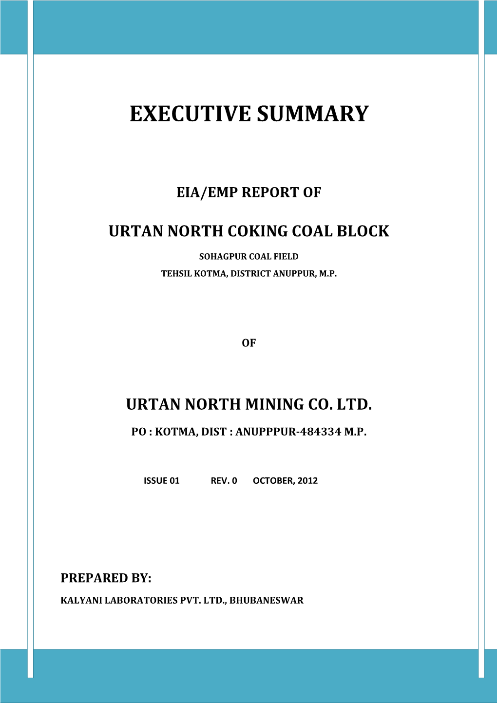 Executive Summary Eia/Emp Report of Urtan