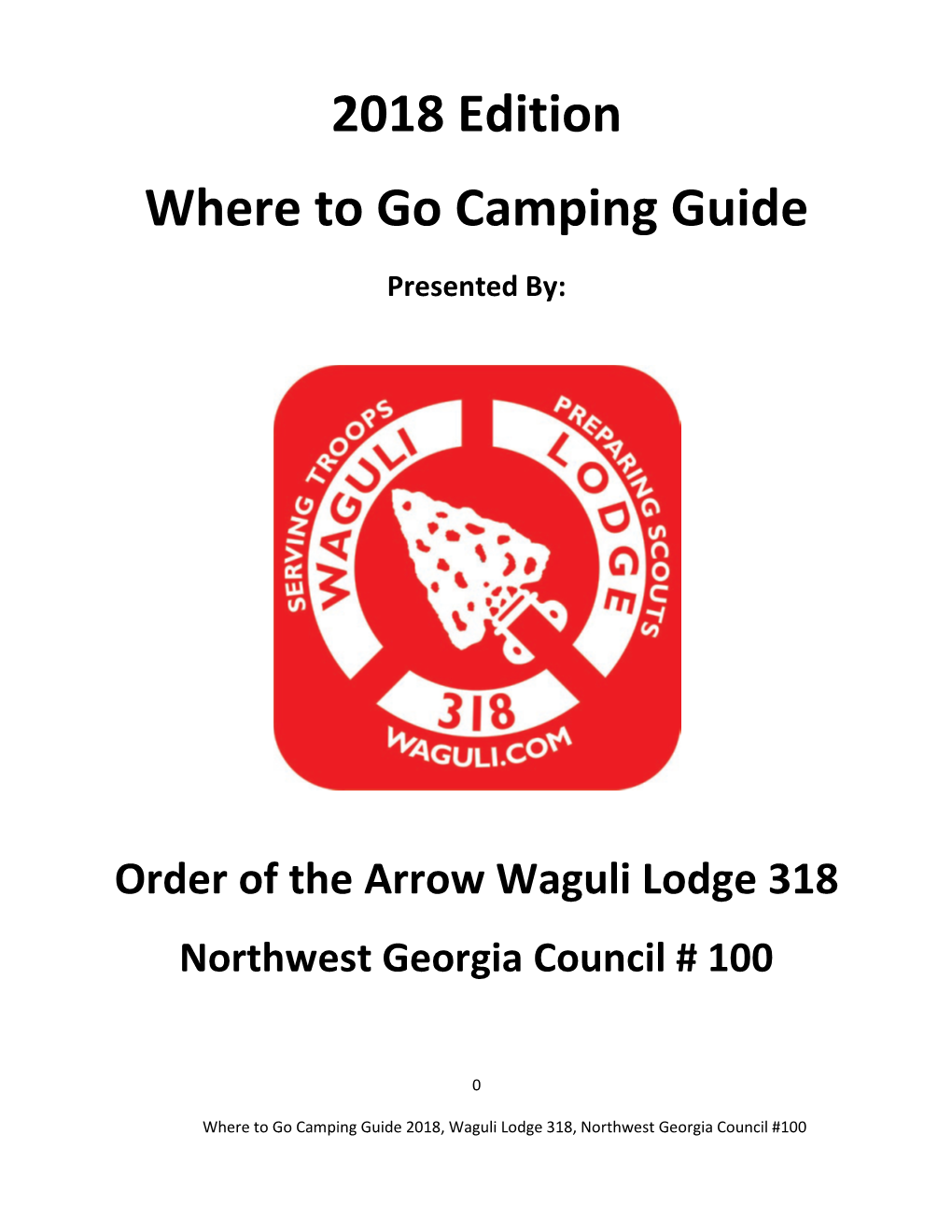 2018 Edition Where to Go Camping Guide