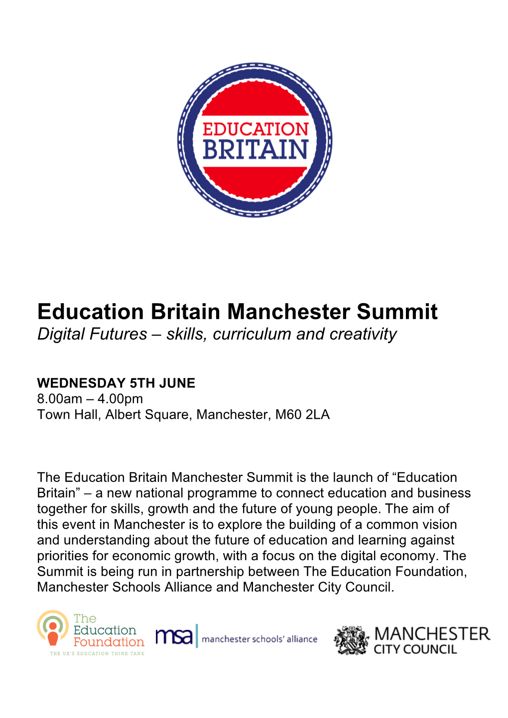Ed Britain Manchester Summit Final