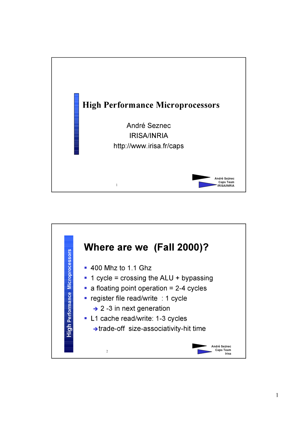 Where Are We (Fall 2000)?