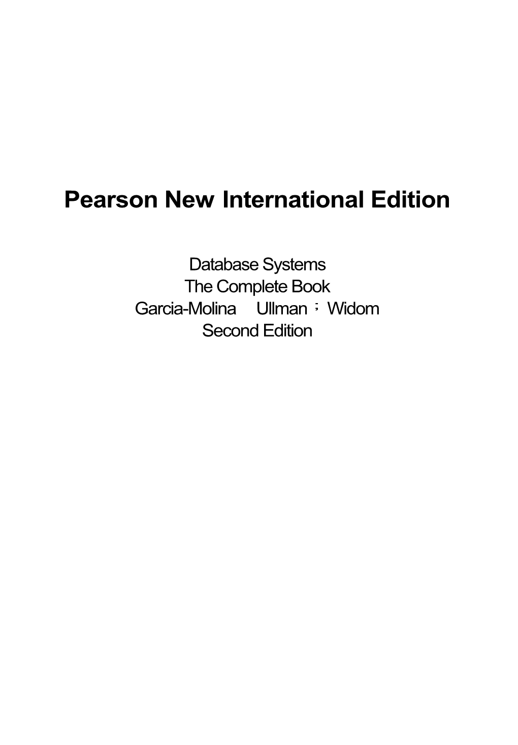 Pearson New International Edition